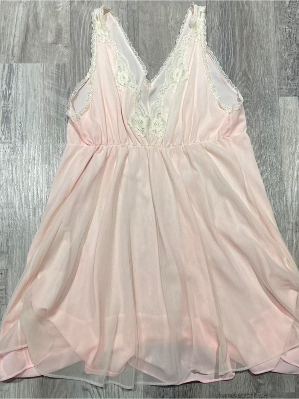 vintage light pink babydoll nighty dress - Picture 2 of 4